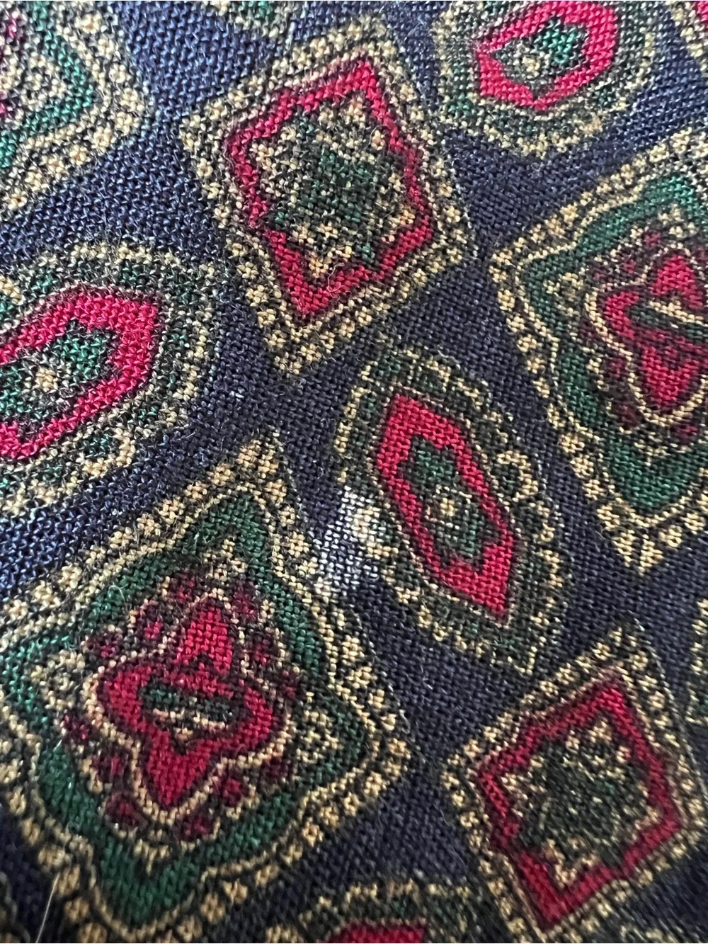 Vintage JG Hook Oblong Rectangle Scarf Wrap navy pink floral Italy preppy 1980s